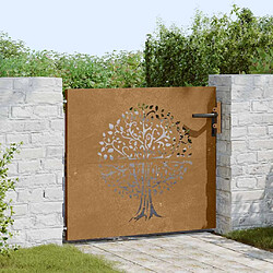 Avis vidaXL Portail 85x75 cm acier corten
