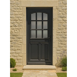GD Alicia Porte d'entrée bois vitrée - RAL7016 - H215xL90cm - Gauche