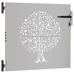 Acheter vidaXL Portail 85x75 cm acier corten