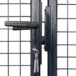 Avis vidaXL Portail maille jardin - Acier galvanisé - 415 x 225 cm