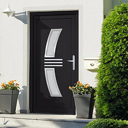 VidaXL Porte d'entrée anthracite - 88x200 cm PVC
