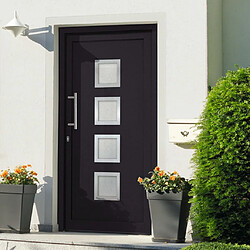 VidaXL Porte d'entrée Anthracite - PVC
