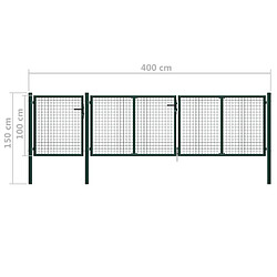 vidaXL Portail de jardin - Vert pas cher