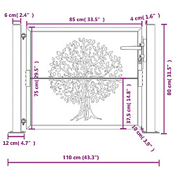 vidaXL Portail de jardin acier corten pas cher