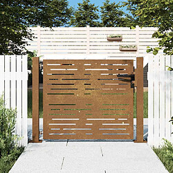 vidaXL Portail jardin 105x105 cm - Acier corten