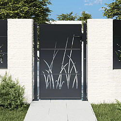 vidaXL Portail anthracite 105x130 cm acier
