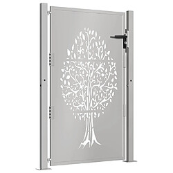 Avis vidaXL Portail de jardin acier corten - 105x130 cm