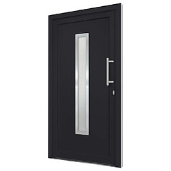 Acheter vidaXL Porte d'entrée PVC - 108x200 cm - Anthracite