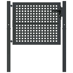 Avis vidaXL Portail de jardin acier 105 x 125 cm - Anthracite