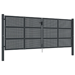vidaXL Portail jardin anthracite 400x125 cm