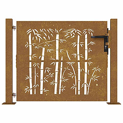 Avis vidaXL Portail de jardin acier corten 105 x 105 cm