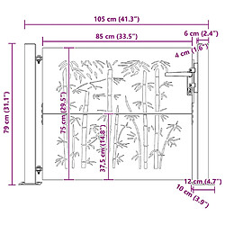 vidaXL Portail de jardin acier corten 105 x 80 cm pas cher