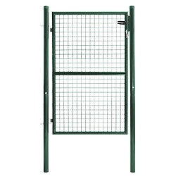Idmarket MARKET Portillon de jardin acier vert 105x125 cm