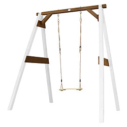 AXI Portique bois blanc/marron avec balançoire