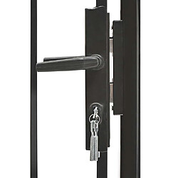 Avis vidaXL Portail de jardin Acier 1x1,5 m - Noir