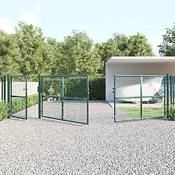 Avis vidaXL Portal de jardin maille acier 500 x 175 cm - Vert