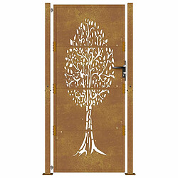 Acheter vidaXL Portail de jardin 105x205 cm - Acier corten
