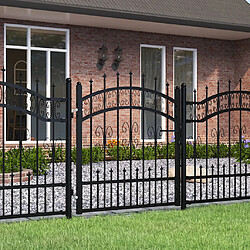 vidaXL Portail lance noir 103x150 cm
