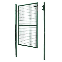 Avis Idmarket MARKET Portillon de jardin acier vert 105x125 cm
