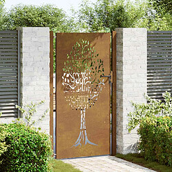 Avis vidaXL Portail 105x180 cm Acier Corten