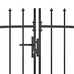 Avis vidaXL Portail de clôture jardin acier 5 x 1,75 m - Noir