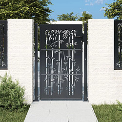 vidaXL Portail de jardin 105x130 cm - Anthracite