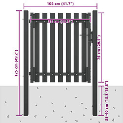 Acheter VIDAXL Portail de clôture de jardin - Anthracite