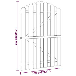 vidaXL Portail de jardin 100x150 cm - Pin imprégné pas cher