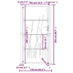 vidaXL Portail anthracite 105x205 cm acier pas cher
