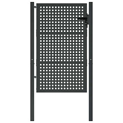 Avis vidaXL Portail jardin anthracite 105x200 cm - Acier