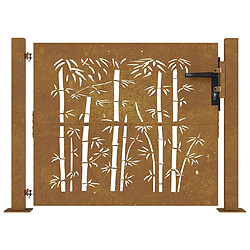Avis vidaXL Portail de jardin acier corten 105 x 80 cm