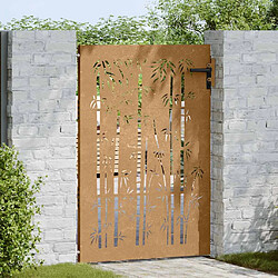 Avis vidaXL Portail de jardin 85x125 cm - Acier corten