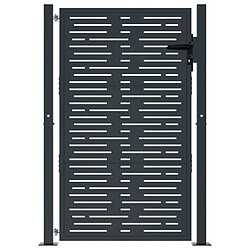 Avis vidaXL Portail de jardin 105x155 cm - Anthracite