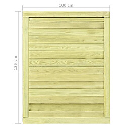 vidaXL Portail de jardin pin 125x100 cm pas cher