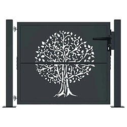 Avis vidaXL Portail de jardin - Acier - 105 x 105 cm