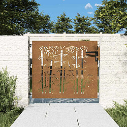 vidaXL Portail 85x75 cm acier corten