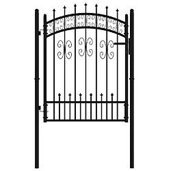 Avis VIDAXL Portail de jardin sommet lance - Noir