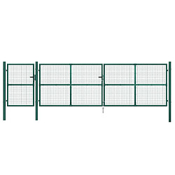 Acheter vidaXL Portal de jardin maille acier 500 x 175 cm - Vert