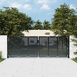vidaXL Portail de jardin anthracite 300x125 cm