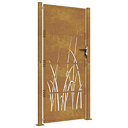 vidaXL Portail de jardin 105x180 cm acier corten