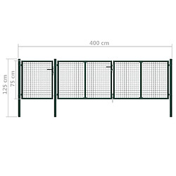 vidaXL Portail de jardin - Vert pas cher