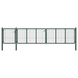 vidaXL Portail jardin Acier 500x75 cm - Vert