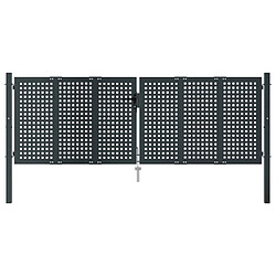 Avis vidaXL Portail de jardin anthracite 300x125 cm
