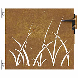 Avis VIDAXL Portail de jardin acier corten - Design herbe