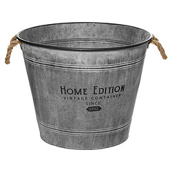 Atmosphera, Createur D'Interieur Atmosphera Pot Zinc Ø 48 H 38 cm - Gris
