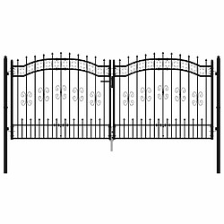 Avis vidaXL Portail lance noir 305x173 cm
