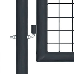 Avis vidaXL Portail de jardin - Gris anthracite