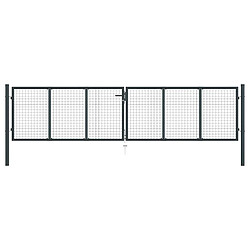 vidaXL Portail maille 400 x 125 cm - Gris