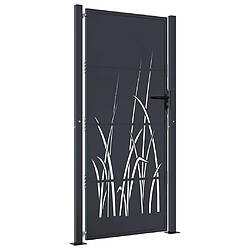 vidaXL Portail de jardin - Acier - 105 x 180 cm - Anthracite