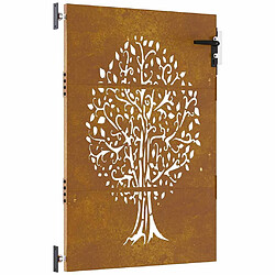 VIDAXL Portail de jardin acier corten - Design arbre